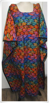 Kaftan/Kleid *Mkingamo Majani* WaxPrint, Gr. L Afrika