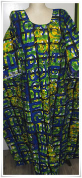 Kaftan/Kleid *Maherufi Kijani* WaxPrint, Gr. XL Afrika