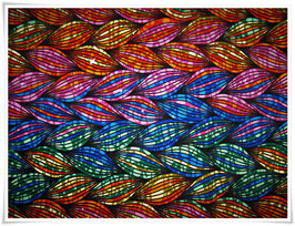 WaxPrint Stoff *Narangi Majanis* Meterware,  Afrika