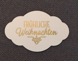 Weihnachtsanhänger/Etikett gold