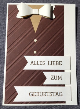 Geburtstagskarte Anzug  "Mann"
