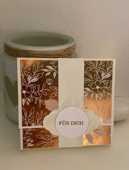 Schokoladen Verpackung Vanille und Kupfertöne