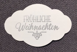 Weihnachtsanhänger/Etikett silber