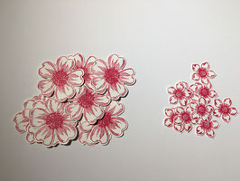 Stanzteile Blumen 20 Stück  pink