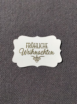 Weihnachtsanhänger/Etikett gold