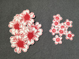 Stanzteile Blumen 20 Stück  rot