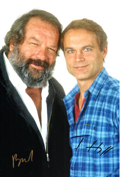 Spencer, Bud & Terence Hill Autogramm | Original signiertes Foto 20x28 cm | Kult-Duo | Sammlerstück