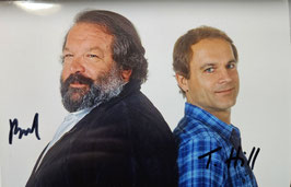 Spencer, Bud & Terence Hill Autogramm | Original signiertes Foto 10x15 cm | Kult-Duo | Sammlerstück