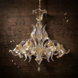 Lampadario Murano Ellen 6 luci