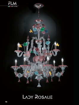 Lady Rosalie Lampadario di murano Carezzonico