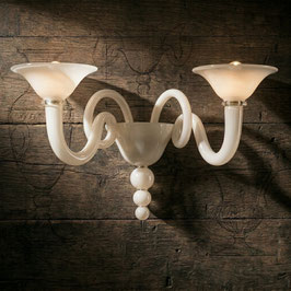 Applique Greg 2 luci moderne in vetro di Murano