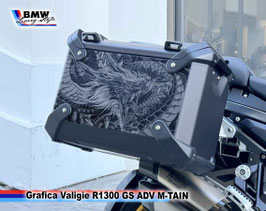 Grafica DRAGON STYLE  Valigie ALLUMINIO R1300 GS ADV