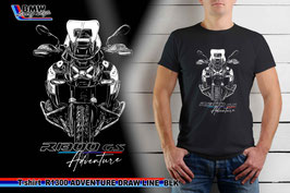 T-SHIRT R1300GS ADVENTURE DRAW  BLK