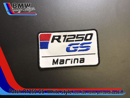 Toppa Patch R1250 GS White Style personalizzabile