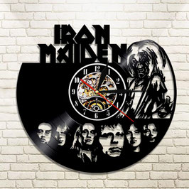 Schallplatten Vinyl Wanduhr Iron Maiden Gruppe