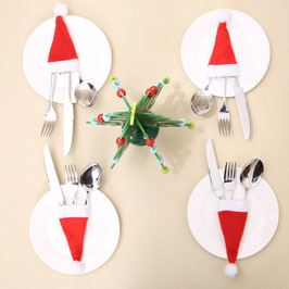 10 Stück Messer und Gabel Weihnachtsmutz