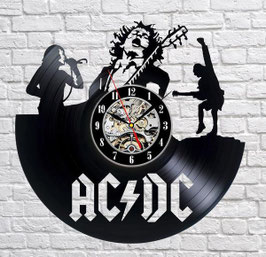 Schallplatten Vinyl Wanduhr AC DC