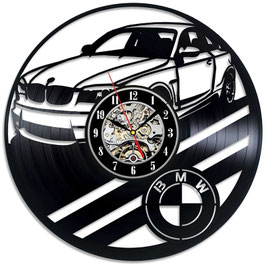 Schallplatten Vinyl Wanduhr BMW