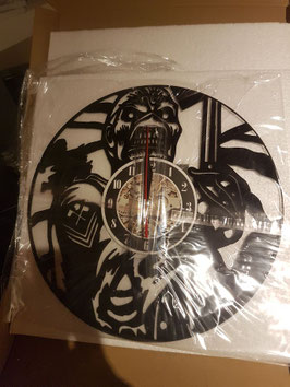 Schallplatten Vinyl Wanduhr Iron Maiden