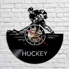 Schallplatten Vinyl Wanduhr Hockey