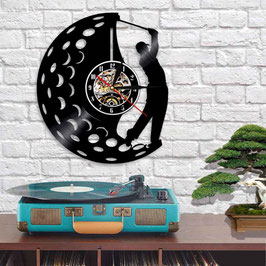Schallplatten Vinyl Wanduhr Golf