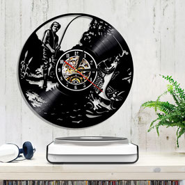 Schallplatten Vinyl Wanduhr Fischer