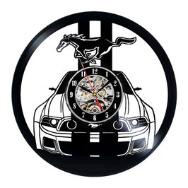 Schallplatten Vinyl Wanduhr Mustang
