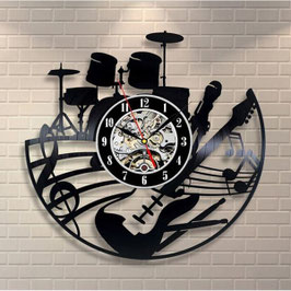 Schallplatten Vinyl Wanduhr Musik