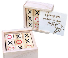 Tres en raya de madera personalizado 1116