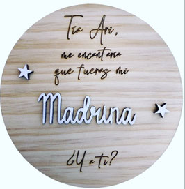 Placa de madera madrina/padrino 1479