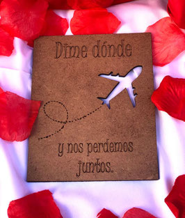 Tarjeta de madera avión 1804