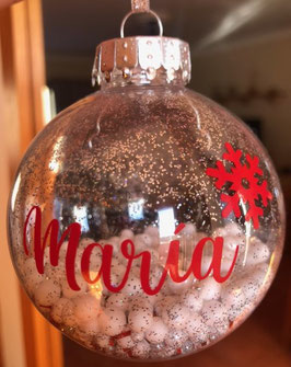 Bola de navidad transparente personalizada 1988