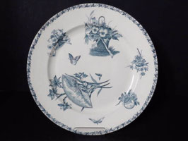 Grand plat rond terre de fer Badonviller / Ironstone Badonviller large round plate