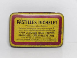 Boite en métal pastilles Richelet avec notice originale / Richelet pill tin with the original instructions