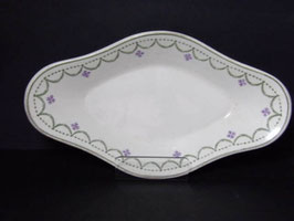Ravier Longwy Violetta / Longwy oval dish model Violetta