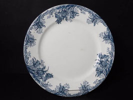 Grand plat rond terre de fer / Ironstone large serving plate