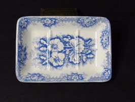 Porte savon St Amand Jardinière bleu / St Amand blue soap dish model Jardinière