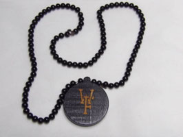 Collier sautoir vintage en bois / Vintage wooden long necklace
