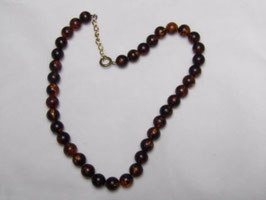 Collier vintage perles ambrées / Vintage amber colour pearl necklace