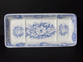 Porte savon St Amand Jardinière bleu / St Amand blue soap dish model Jardinière