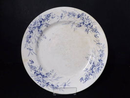 Plat rond Linotte Creil et Montereau / Ironstone round plate Creil & Montereau model Linotte