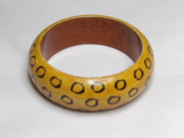Bracelet jonc vintage en bois / Wooden bangle bracelet