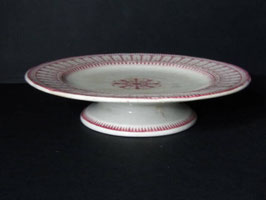 Compotier terre de fer rose Acanthe / Pink ironstone cake stand model Acanthe