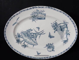 Grand plat oval terre de fer Badonviller / Ironstone Badonviller large oval plate