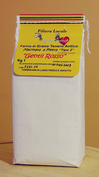 Farina di Grano Tenero Antico GENTIL ROSSO  (semintegrale) MACINATO A PIETRA