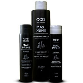 QOD max PRIME S-FIBER Brazilianisches Keratin Hair Treatment 3er KIT Blow Dry