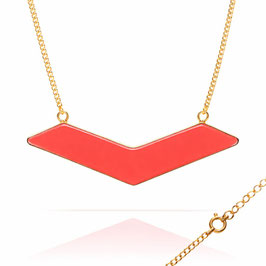 Chevron Kette CORAL NEON