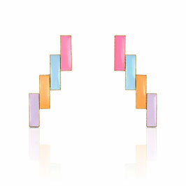 Doppeldoppelrectangular Ohrstecker "Individual Item No1"