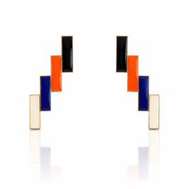 Doppeldoppelrectangular Ohrstecker "Individual Item No2"