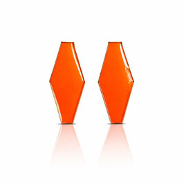 Hexagon Ohrstecker ORANGE NEON